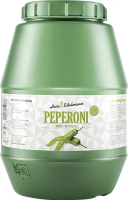 Produktbild von Herr Edelmann Peperoni grün mild-würzig 4750 ml Plastikkanister