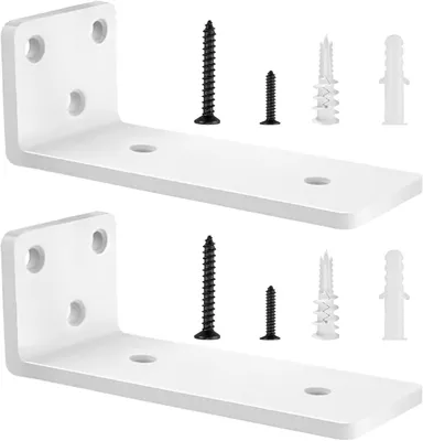 Immagine prodotto di Supporti a L per mensole sospese, robusti, confezione da 2 pezzi, 15 cm