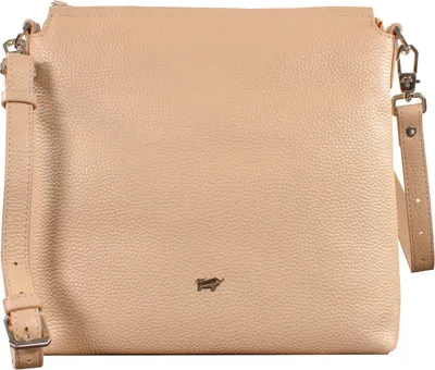 Image de Sac bandoulière HANNA, modèle M, couleur beige, pour femmes, en cuir