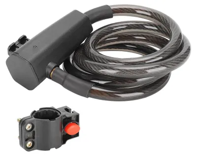 Obrázok produktu pre Oceľový drôtový zámok na bicykel s odomykaním cez Bluetooth a snímačom odtlačkov prstov, vodotesný, IP65