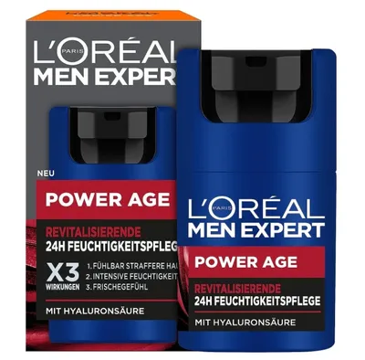 Immagine prodotto di L'Oréal Crema Idratante con Acido Ialuronico per Uomo Expert Power Age, 50ml