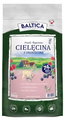 Produktbild von Baltica Adult Kalb- und Lammfleisch XS/S 6kg Hypoallergenes Trockenfutter für Miniatur- und kleine Hunderassen