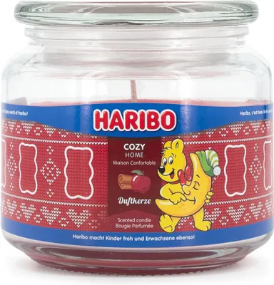 Produktbild von Haribo™ Duftkerze Cozy Home, Aromakerze im Glas, 300g, 50h Brenndauer
