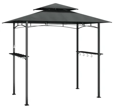 Produktbild von vidaXL Grillpavillon mit Seitenregalen Anthrazit 240x150x243 cm Stahl