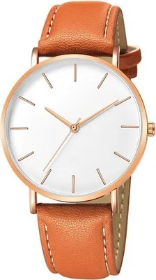 Produktbild von Moderne Wilson Herrenuhr in Braun, Weiß und Goldrosa - Stilvoll und Elegant KP22690