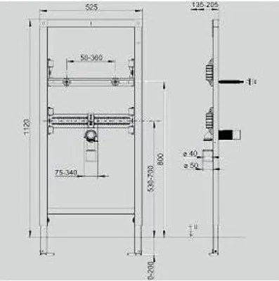 Immagine prodotto di Elemento lavabo INEO rubinetti monoforo 1120/525