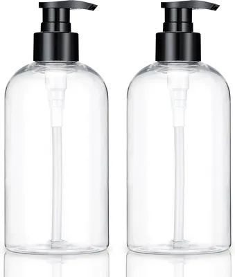 Produktbild von Kunststoff-Pumpflaschen, 300ml, 2 Stück, Lotionspender, leere Flaschen