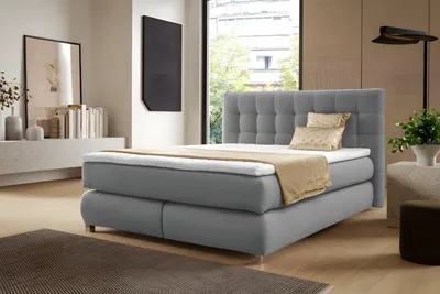 Produktbild von Bett Luxus Schlafzimmer Polster Design Stoff Betten Textil 160x200 Modern Neu