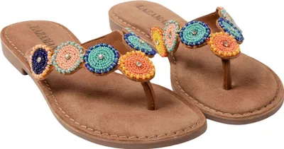 Produktbild von Lazamani Leder tan multi Pantolette Braun in Gr. 39