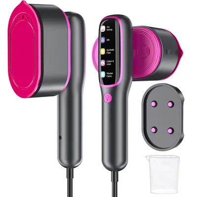 Produktbild von 2-in-1 Dampfglätter & Reisebügeleisen 1200W, Tragbare Dampfbürste (15s Schnellaufheizung, 20g/min, 110ml Wassertank) für alle Stoffe Reise Zuhause