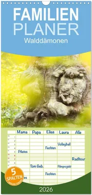 Produktbild von Familienplaner 2026 - Walddämonen mit 5 Spalten (Wandkalender, 21 x 45 cm) CALVENDO
