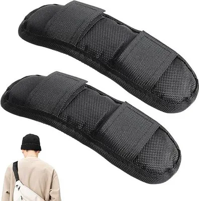 Zdjęcie produktu dla Wkładki na ramiączka, 2 sztuki, 22 x 7,5 cm, uniwersalne, zdejmowane, czarne