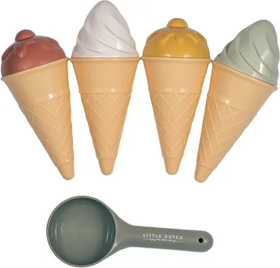 Produktbild von Little Dutch Eiscreme-Strandset, 9-teilig.