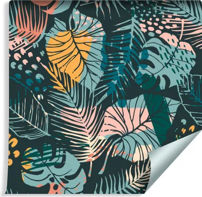 Produktbild von 10m VLIES TAPETE Rolle Blumen Tropen Exotisch Pflanzen Blätter Natur XXL