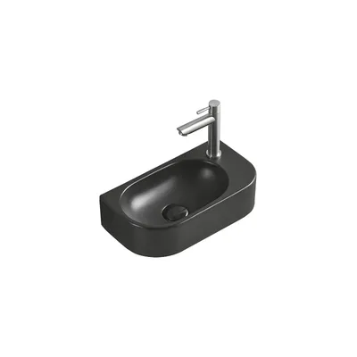 Zdjęcie produktu dla Mexen Viera umywalka nablatowa prawa 40 x 21 cm, czarna mat - 21274085R