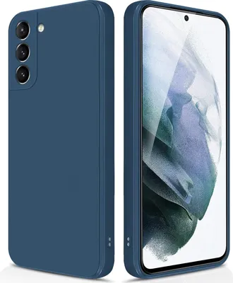 Produktbild von Silikon Hülle für Samsung Galaxy S21 5G Flüssigsilikon Dünn Gel Gummi Matt Kratzfeste Schutzhülle Blau