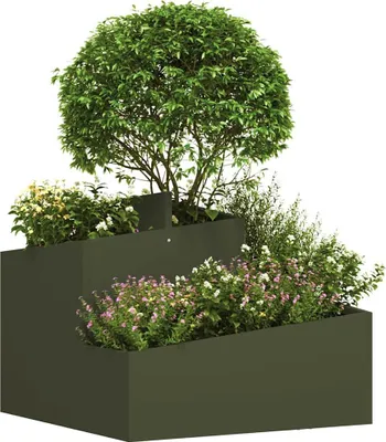 Image de Cache-pot de jardin Vert olive 60 x 60 x 50 cm