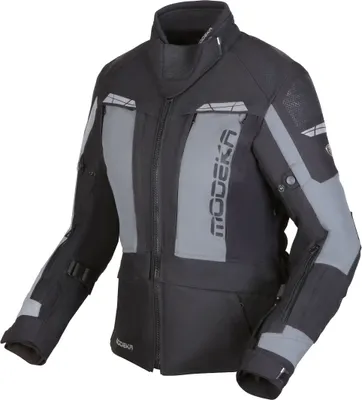 Obrázok produktu pre Modeka Hydron nepremokavá dámska textilná bunda na motorku, čierna/sivá, 38