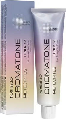 A product shot of a hair toner tube and its box, both displaying the brand and product name.