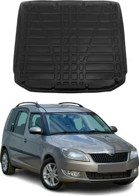 Image de Bac de coffre pour Skoda Roomster 2007-2015 Caoutchouc TPE noir