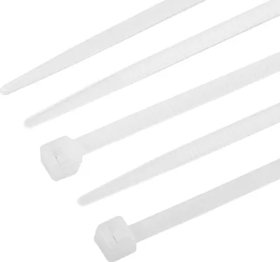 Produktbild von alca® Kabelbinder 3,6*200mm 100 St. weiß 18 kg Zugfestigkeit UV-beständig für Innen- und Außen Kabelbefestigung Nylon temperaturbeständig