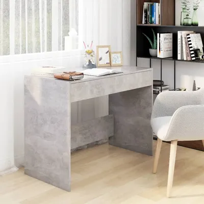 Obrázek produktu pro The Living Store Psací stůl concrete grey 101x50x76,5 cm materiál na bázi dřeva