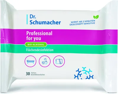 Produktbild von Dr. Schumacher Desinfektionstuch prof4you für Oberflächen Nr. 01323DST03001, PA= 30Stk