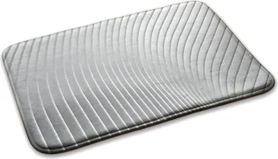 Produktbild von Teppich Wohnzimmer Schlafzimmer Modern - 75 cm x 45 cm - Gewellte Weiße Linien