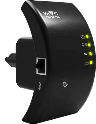 Zdjęcie produktu dla WZMACNIACZ SYGNAŁU WIFI WYGIĘTY W02 czarny
