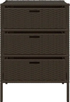 Produktbild von vidaXL Gartenschrank Braun 55x59x80 cm Poly Rattan