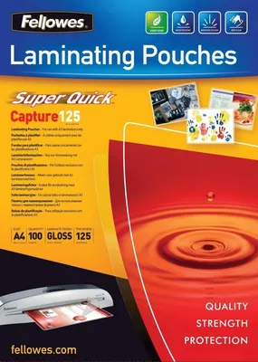 Produktbild von Laminierfolien SuperQuick A4 125mic VE=10x100 Stück glänzend