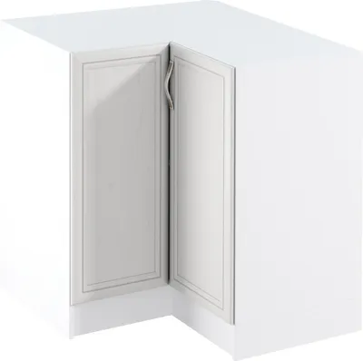 Produktbild von Eckunterschrank 79×79 cm Küchenschrank ohne Arbeitsplatte, Sycylia Weiß Creme D90N Weiß/Creme
