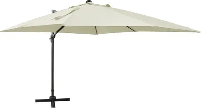 Image de Parasol simple avec éclairage LED 300 cm blanc sable - Parasols FR9472767 1parcel