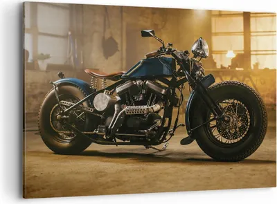 Produktbild von Bild auf Leinwand - Leinwandbild - Einteilig - Harley-Davidson Motorrad Motor - 100x70cm - Wand Bild - Wanddeko - Wandbilder - Leinwanddruck - Bilder - Wanddekoration - Leinwand bilder - AA100x70-4233
