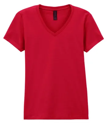 Produktbild von Gildan - "Softstyle" T-Shirt V-Ausschnitt für Damen LT1513 (M) (Kirschrot)