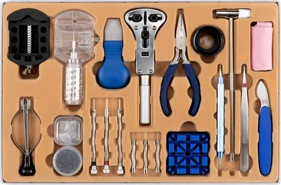 Produktbild von Präzisions-Werkzeugset 155 Teile für Uhrenreparatur