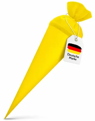 Produktbild von itenga Bastelschultüte 70cm rund GELB