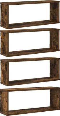 Produktbild von vidaXL Würfelregale 4 Stk. Räuchereiche 60x15x23 cm Holzwerkstoff