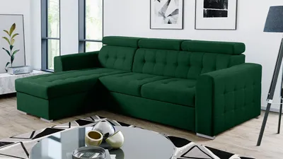 Produktbild von Rozkládací sedačka s úložným prostorem GRANADA - zelená, levý roh