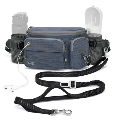 Immagine prodotto di Cintura per cani con guinzaglio a maniglia libera, 4-in-1, per cani di grossa taglia, con tasca, ideale per le passeggiate