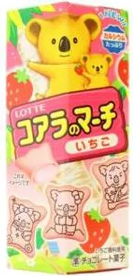 Produktbild von Lotte Koala's March Strawberry Cookies 37g (MHD 27.10.2024)