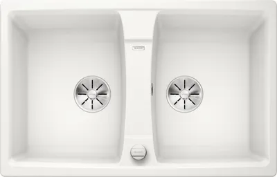 Immagine prodotto di BLANCO LEXA 8, SILGRANIT® PuraDur®, bianco, reversibile, con comando dello scarico a distanza