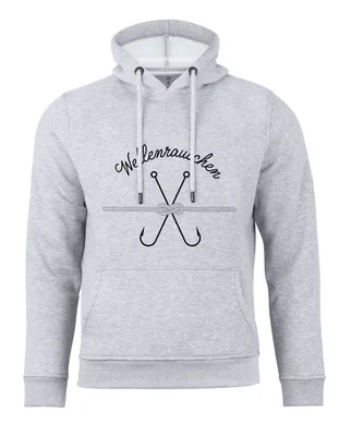 Produktbild von Cotton Prime® Kapuzensweatshirt Anker - Wellenrauschen L grau