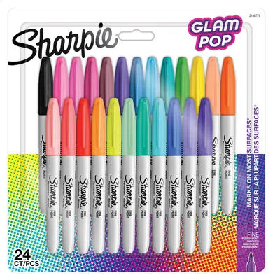 Immagine prodotto di Sharpie 2198779 Sharpie Permanent-Marker FINE "Glam Pop", 24er Blister