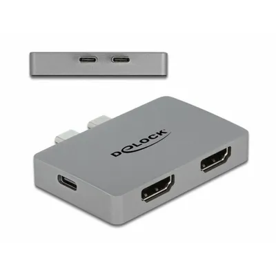 Produktbild von DELOCK Dual HDMI Adapter mit 4K 60 Hz und PD 3.0 für MacBook