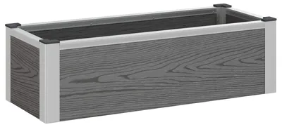 Produktbild von vidaXL Hochbeet Grau 75 x 30 x 22 cm WPC und Aluminium