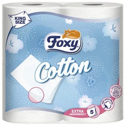 Obrázok produktu pre Papier toaletowy Foxy Cotton Delikatny 4 rolki