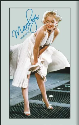 Produktbild von Monroe, Marilyn - Weißes Kleid - Bedruckter Spiegel