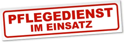 Produktbild von PantherPixel Pflegedienst Im Einsatz Magnetschild Auto Ambulant Magnetfolie Geschenkidee 20 x 5 cm STANDARDFARBFOLIEN