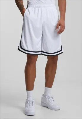 Produktbild von Urban Classics TB243 | Stripes Mesh Shorts S bis 3XL - Farbe: whtblkwht - Größe: 5XL